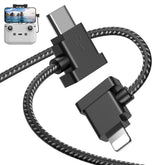 Lightning to USB-C Remote Controller Cable – 1FT Nylon Braided OTG Cord for DJI Mavic 3, Mini 2/3 Pro, Air 2S, Mavic Air 2, RC-N1 & iPhone 14/13/12/XR
