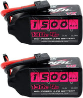 4S LiPo Battery 1500mAh 14.8V 130C – XT60 Plug, 2-Pack for FPV Drone, RC Quadcopter & RC Vehicles