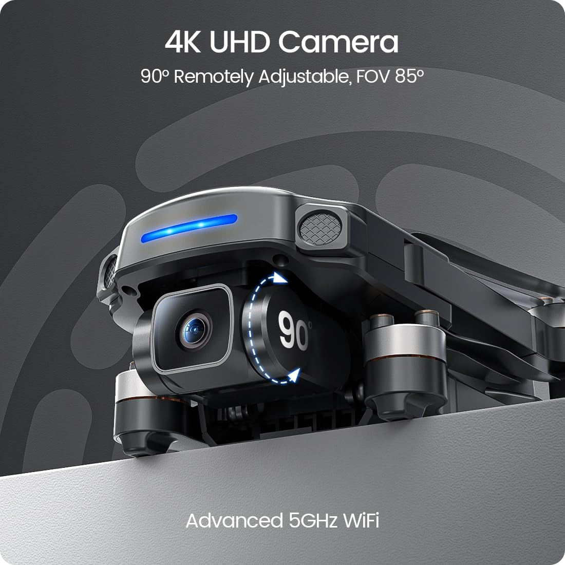 GPS Drone with 4K UHD Camera for Adults Beginner; HS360S 249G Foldable FPV RC Quadcopter with 10000 Feet Control Range, Brushless Motor, Follow Me, Smart Return Home, 5G Transmission